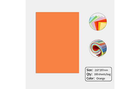 orange colored paper